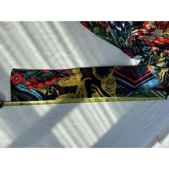 Desigual Rosita Dress M (14) Colorful Floral Stretch Faux Wrap Bodycon Mini - Picture 4 of 16